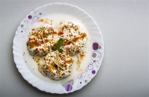 Indian Tasty Street Food Dahi Vada Stock Photo Image Of Lunch Chat