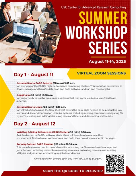 USC Center for Advanced Research Computing | Summer Boot Camp