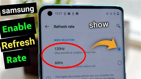 How To See Refresh Rate On Samsung How To Change Screen Refresh Rate