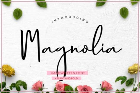 Magnolia Handwritten Font Dfonts