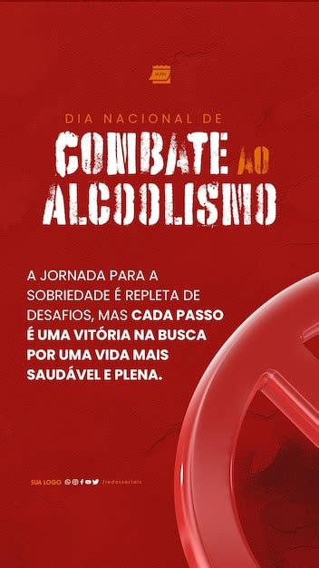 Hist Ria Dia Nacional De Combate Ao Alcoolismo Psd Premium