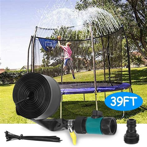 39ft Kids Trampoline Water Sprinkler Outdoor Backyard Water Park