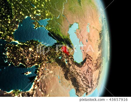 Armenia In Morning From Orbit Stock Illustration Pixta