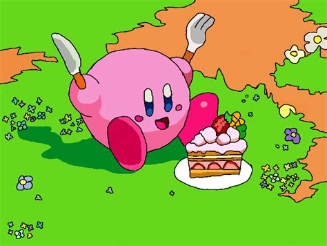 Colors Live - kirby eating cake by taheri