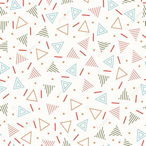 Retro Memphis Geometric Line Shapes Seamless Patterns Background