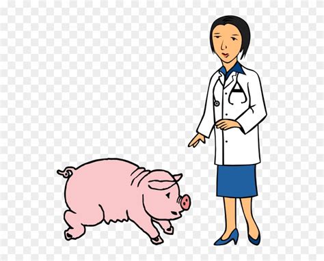 Doctor And Pig Clip Art At Clker Veterinarian Clipart Png Free