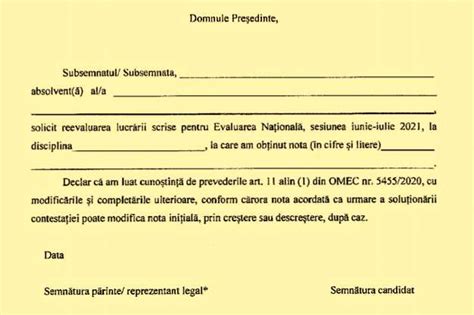 Contesta Ie Pentru Evaluarea Na Ional Model De Cerere Nota