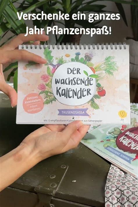 Der Wachsende Kalender Einpflanzbarer Kalender Mit Samen Familie