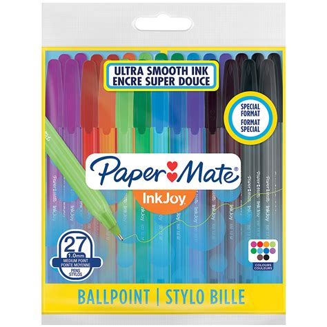 Papermate Inkjoy Capped Ballpoint Pen Medium Standard Colours