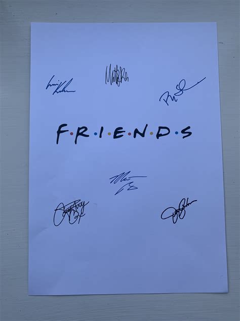 Friends Script/Screenplay With Poster And Autographs Signed | Etsy