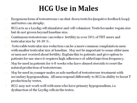 Hcg Plus Trt To Prevent Reverse Testicular Shrinkage And Decreased