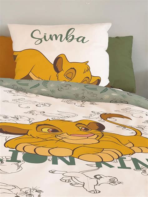 Housse De Couette Le Roi Lion Simba Disney X Cm Coton