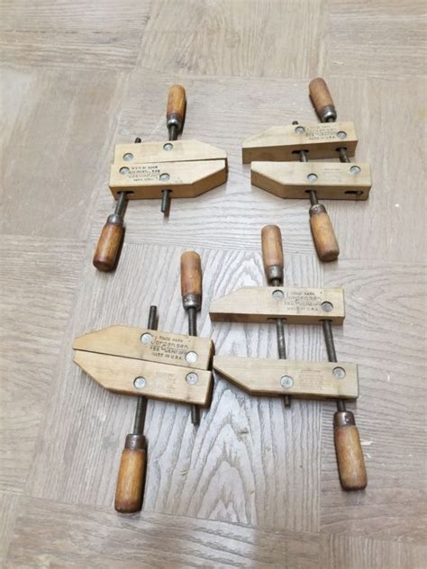 Vintage Jorgensen Wood Clamps Set Of 4 Antique Price Guide Details Page