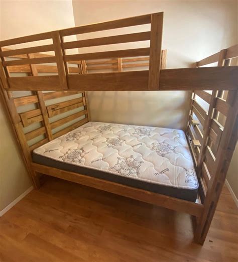 Double Top Double Bottom Bunk Bed With Single Trundle Bed Bunk Bed