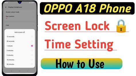 Oppo A18 Phone Screen Lock Time Setting Kaise Kare Screen Lock Off