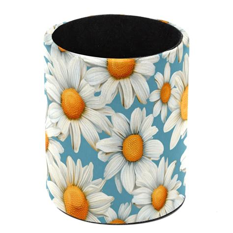 Round Pen Holders For Desk Daisy Pencil Cup Organizer For Office