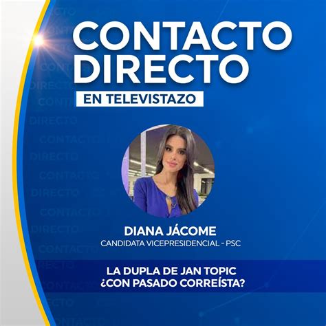 Ecuavisa Noticias on Twitter ENVIVO Diana Jácome candidata