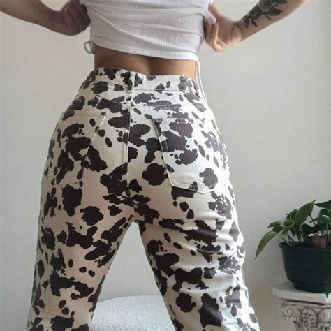 cow print pants glassons | Printed pants, Fashion, Cow print