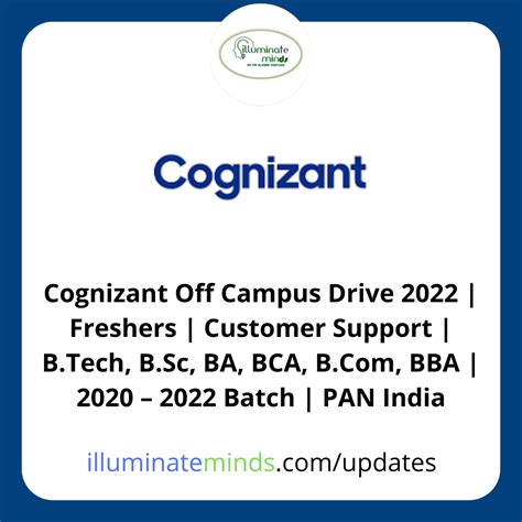 Cognizant Off Campus Drive 2022 Freshers Customer Support B Tech