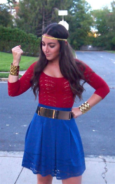 Wonder Woman Halloween Costume Accessories A Blue Skirt And Red Top