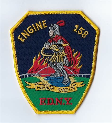 New York City Ny Fire Dept Fdny Engine 158 E158 Harbor Knights Patch