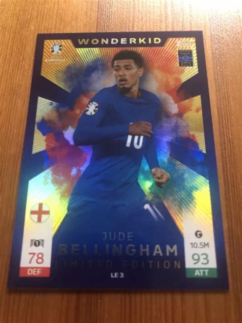 Jude Bellingham Euro Match Attax Wonderkid England Limited Edition