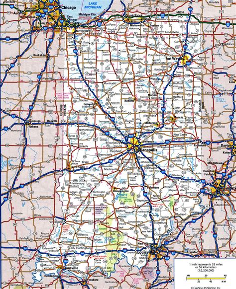 Indiana State Road Map - Map Of Zip Codes