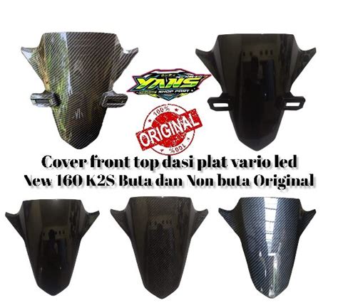 Cover Front Top Dudukan Dasi Plat Nomor Vario Led New 160 K2S Karbon