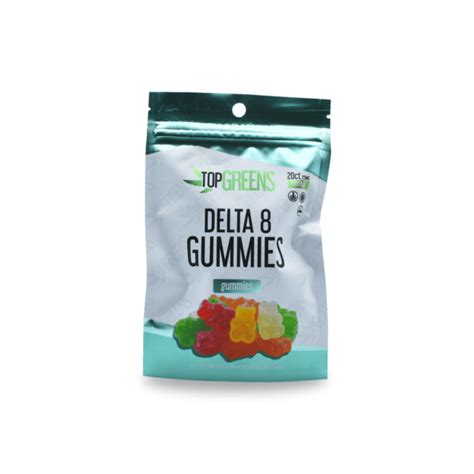 Delta 8 Gummies 500mg Bag 20ct 25mg Topgreen