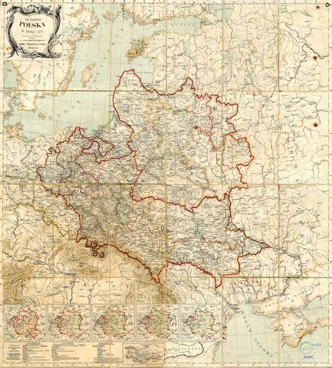 Mapa Polski W 1771 Roku Autor Jan Babirecki Rok Wydania 1895 Map