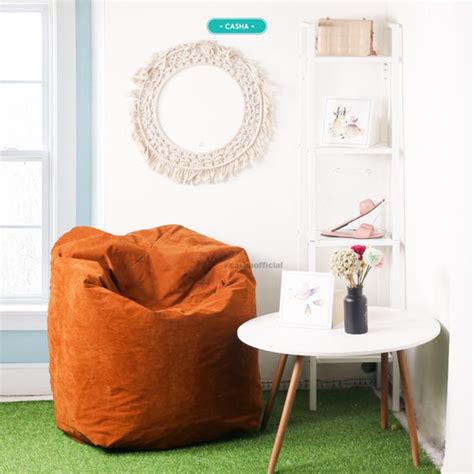 Jual BEAN BAG SOFA Termasuk Isi SUEDE ROUND BeanBag Dewasa MEDIUM