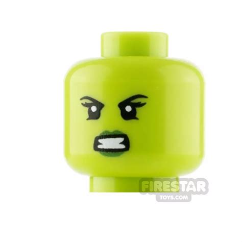 Firestar Custom Printed Minifigure Head Sh She Hulk Slight Smile And Angry