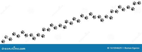 Paw Foot Trail Cat And Dog Walk Track Silhouette Wild Animal And Pet