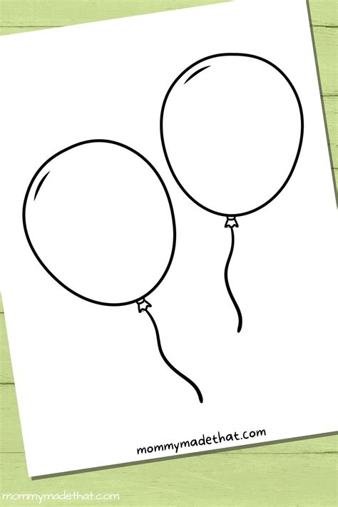 Printable Balloon Outline