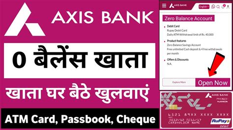 Axis Bank Zero Balance Account Axis Bank Zero Balance Account