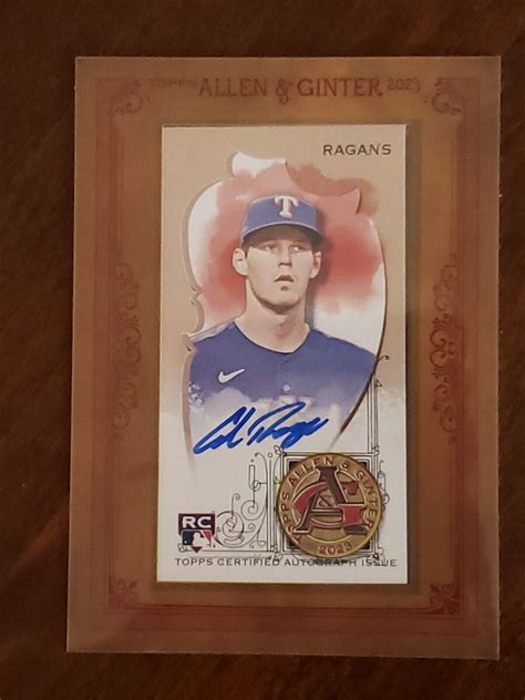 Topps Allen Ginter Cole Ragans Auto Ma Cr Framed Mini Texas