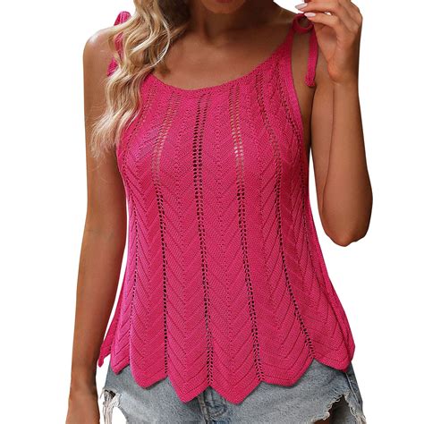 Yuhaotin Cropped Tank Tops For Women With Built In Bra Hollowed Out Bikini Top With Lace Up