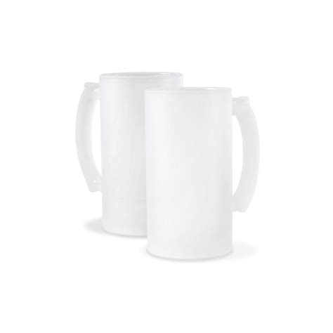 16oz Frosted Glass Beer Stein Pack Of 2 For Sublimation