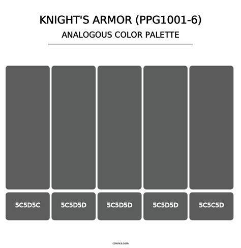 Ppg Paints Knights Armor Ppg1001 6 Paint Coordinating Colors And