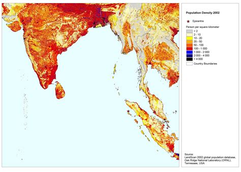 South Asia Population Map - Cities And Towns Map