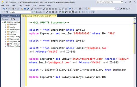 Sql Update Query Sql Update Statement Best Examples Developers