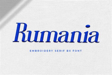 Rumania Embroidery Font Font Kong