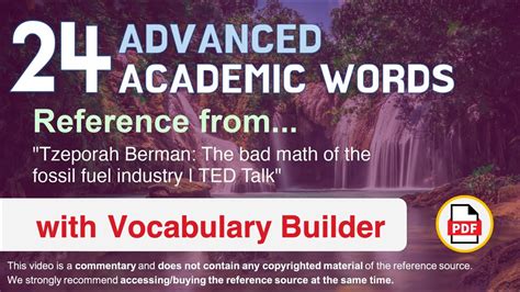 24 Advanced Academic Words Ref From The Bad Math Of The Fossil Fuel