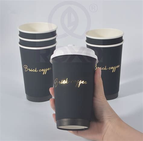 DOUBLE WALL PAPER CUP GOLD FOIL Roxo