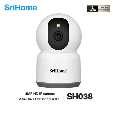 SriHome SH038 5G WiFi Camera CCTV 2K 4MP QUAD HD IP Security Cam Full