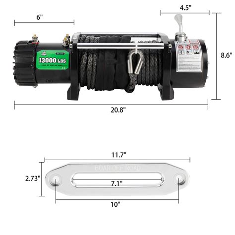 OFF ROAD BOAR 13000 Lb Electric Winch Kit For Jeep Truck 12V IP67