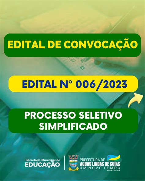 Edital De Convocação Processo Seletivo Simplificado Edital Secretaria