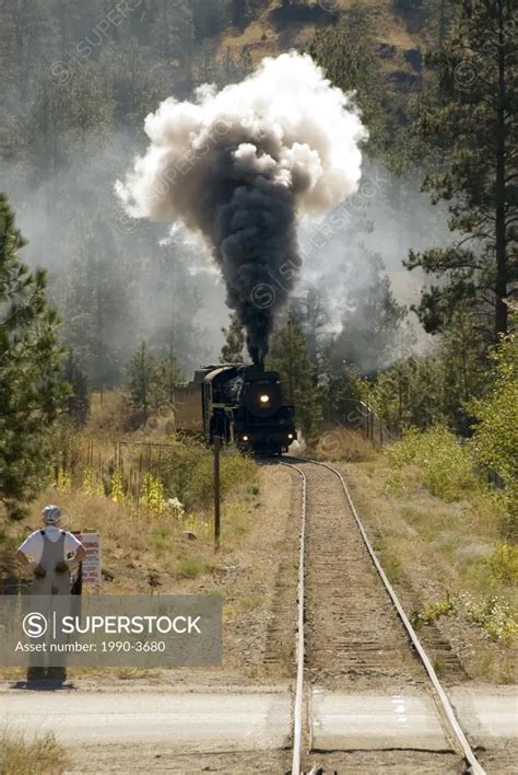 Kettle Valley Railway Steam Locomotive Arrives At Prairie Valley