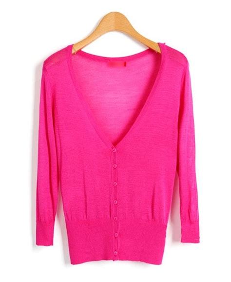 Hot Pink Cardigan Talla S Hot Pink Cardigan Cardigan Fashion