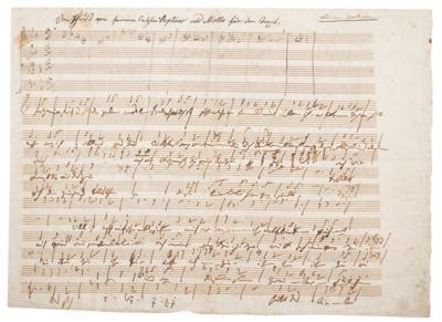 Ludwig Van Beethoven Autograph Musical Manuscript RR Auction